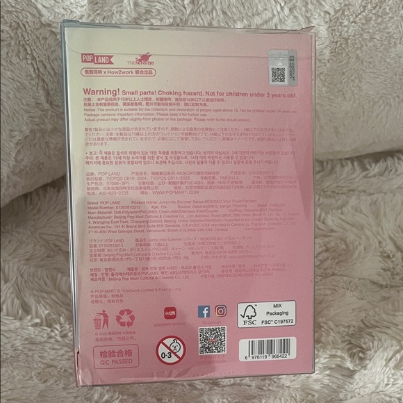 NIB Cute Pink Jump Into Summer labubu with Bow! 😍🤗 - Picture 6 of 14